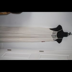 New Boho Style Antique White Dress